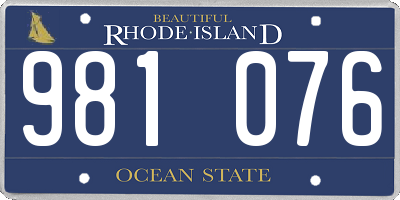 RI license plate 981076