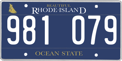 RI license plate 981079