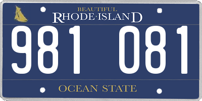 RI license plate 981081
