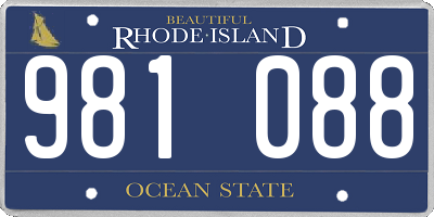 RI license plate 981088