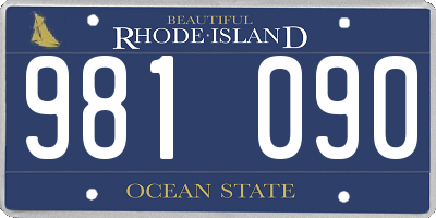 RI license plate 981090