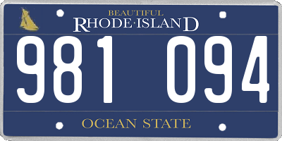 RI license plate 981094