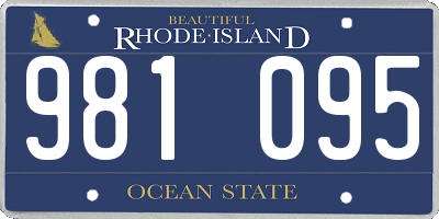 RI license plate 981095