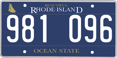 RI license plate 981096