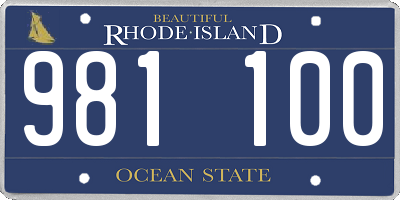 RI license plate 981100