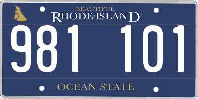 RI license plate 981101