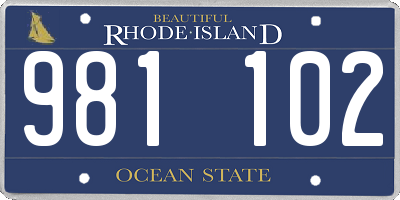 RI license plate 981102