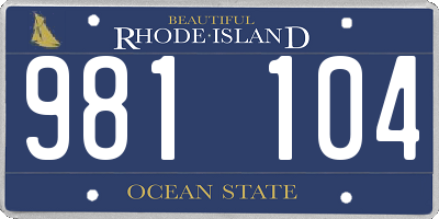 RI license plate 981104