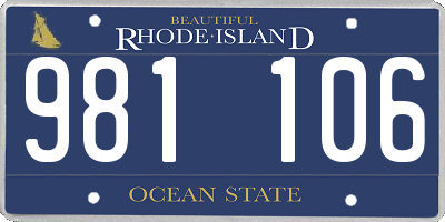 RI license plate 981106