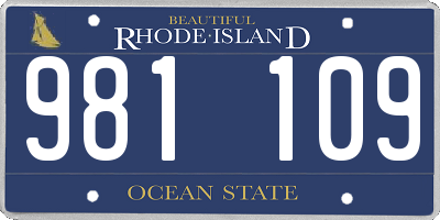 RI license plate 981109