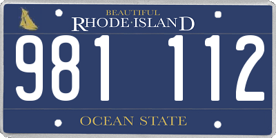 RI license plate 981112