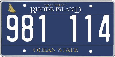 RI license plate 981114