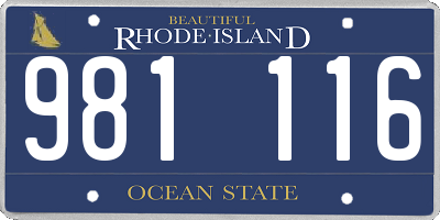 RI license plate 981116