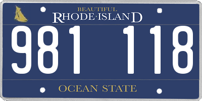 RI license plate 981118