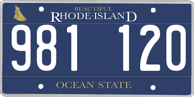 RI license plate 981120