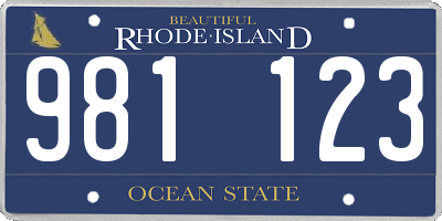 RI license plate 981123