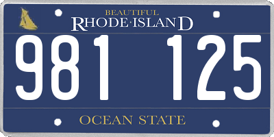 RI license plate 981125