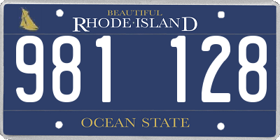 RI license plate 981128