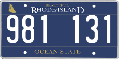 RI license plate 981131