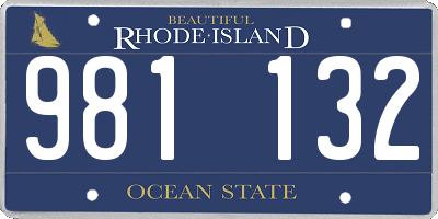 RI license plate 981132