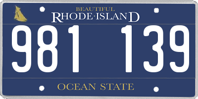 RI license plate 981139