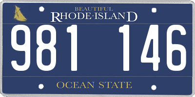 RI license plate 981146