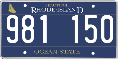 RI license plate 981150