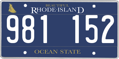 RI license plate 981152