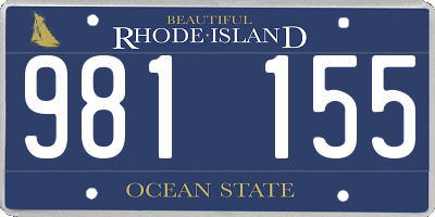 RI license plate 981155