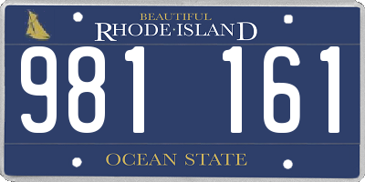 RI license plate 981161