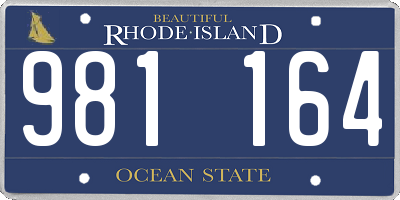 RI license plate 981164