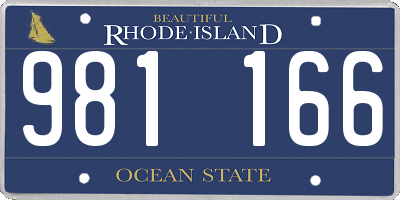 RI license plate 981166