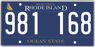 RI license plate 981168