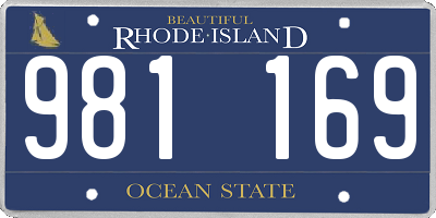 RI license plate 981169