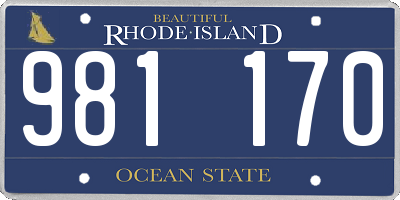 RI license plate 981170