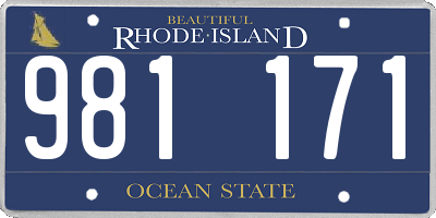 RI license plate 981171