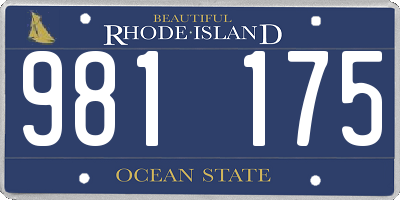 RI license plate 981175