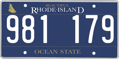 RI license plate 981179