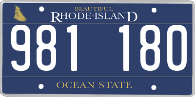 RI license plate 981180