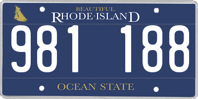 RI license plate 981188