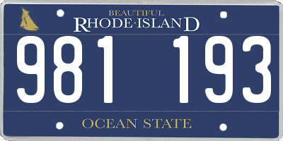 RI license plate 981193