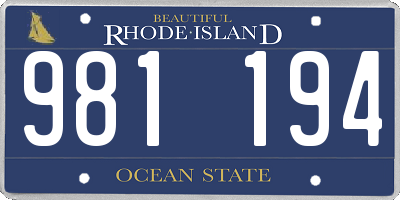 RI license plate 981194