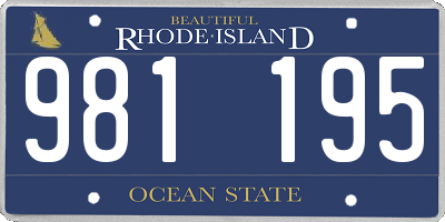 RI license plate 981195