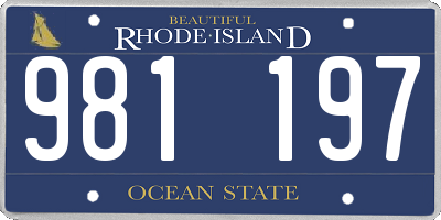 RI license plate 981197
