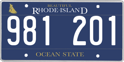 RI license plate 981201