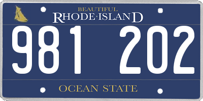 RI license plate 981202