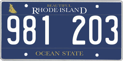 RI license plate 981203