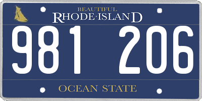 RI license plate 981206