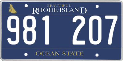 RI license plate 981207