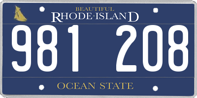 RI license plate 981208